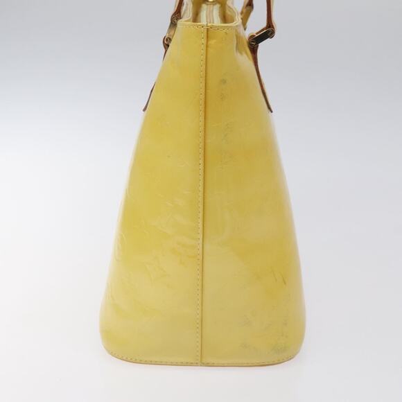 LOUIS VUITTON Monogram Vernis Houston Hand Bag Lime Yellow M91055 - Picture 5 of 13